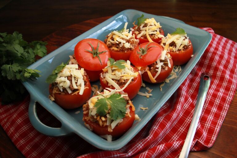 Elk Stuffed Tomatoes