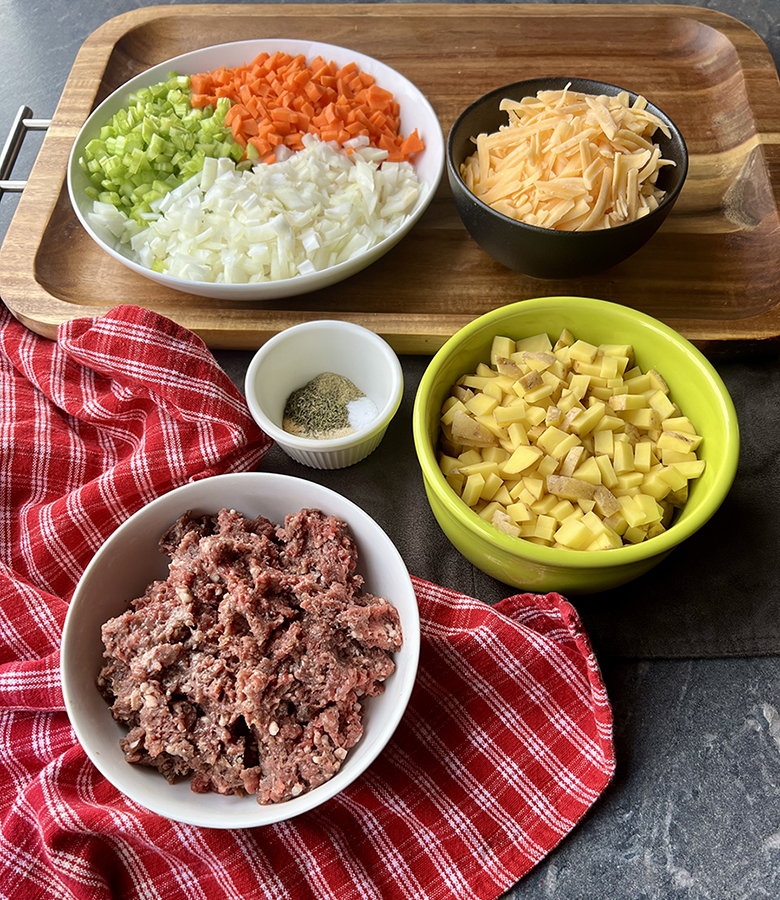 Flaky Puff Pastry Ground Venison Meat Pie