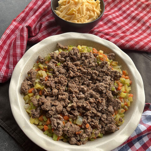 Flaky Puff Pastry Ground Venison Meat Pie