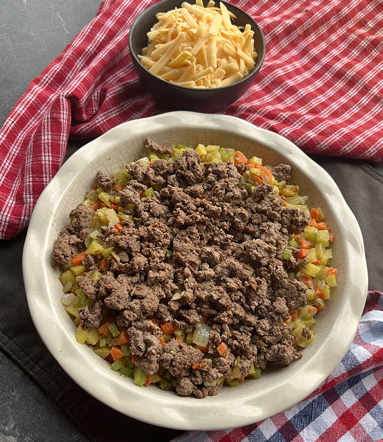 Flaky Puff Pastry Ground Venison Meat Pie