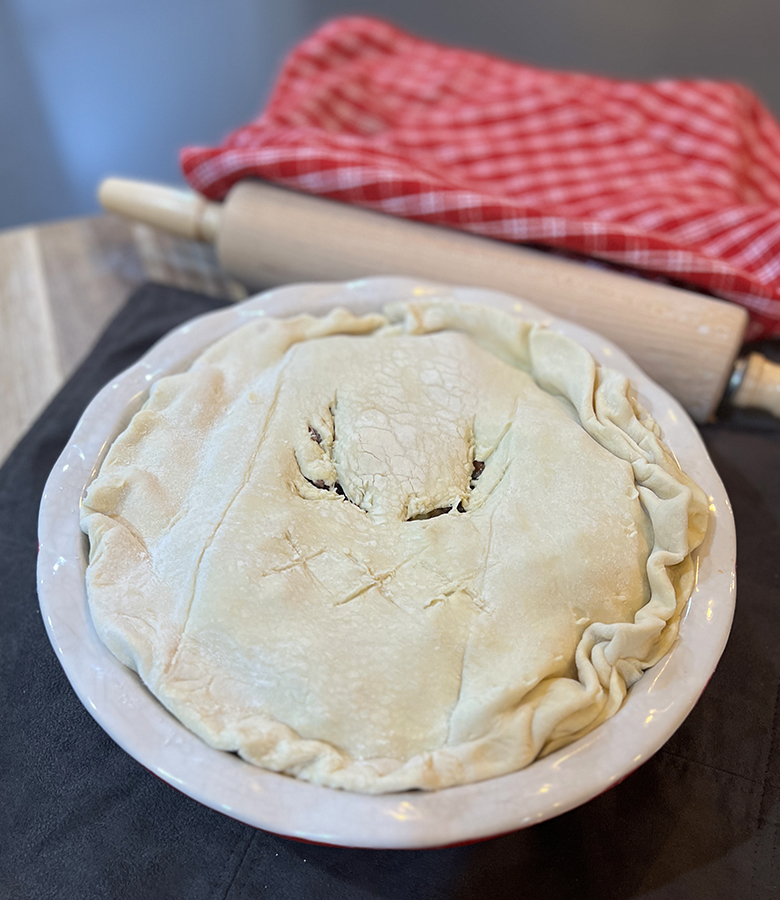 Flaky Puff Pastry Ground Venison Meat Pie