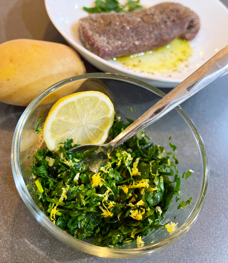 Easy Antelope Backstrap with Gremolata