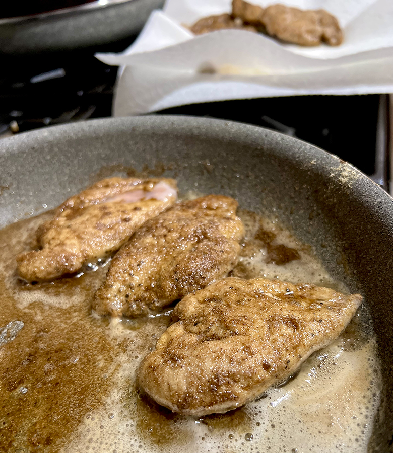 Skillet Chukar Piccata