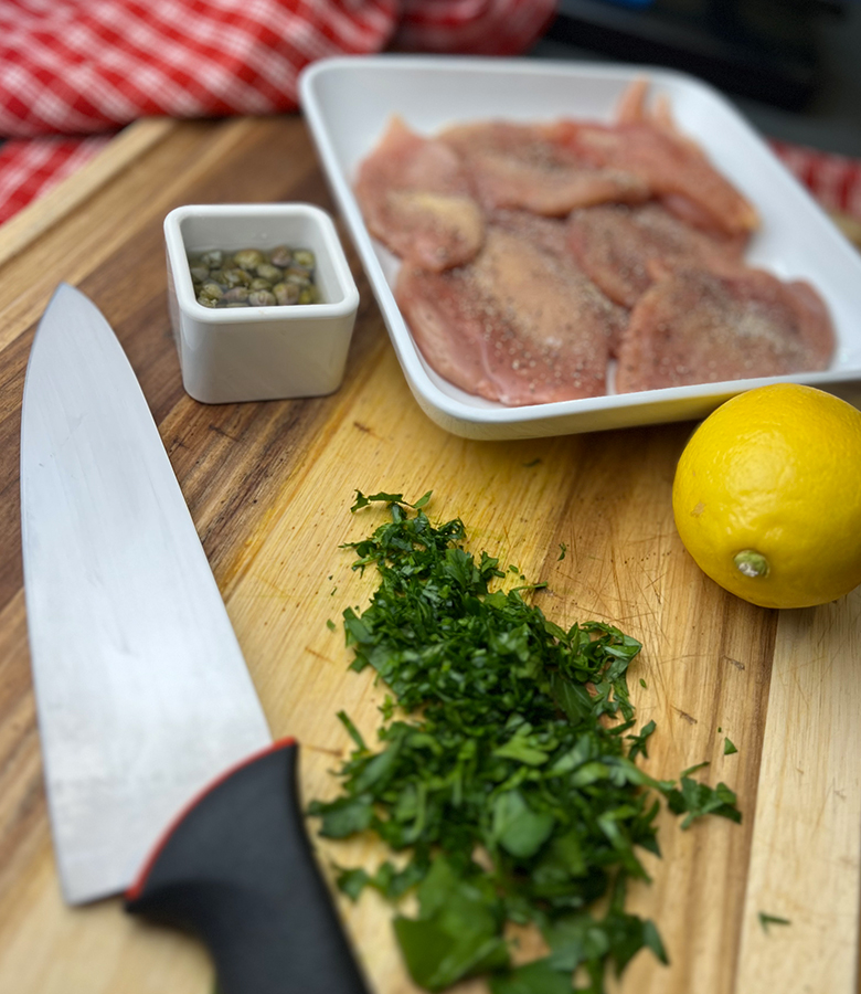 Skillet Chukar Piccata