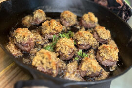 Parmesan-Crusted Venison Eye-o-Round Medallions