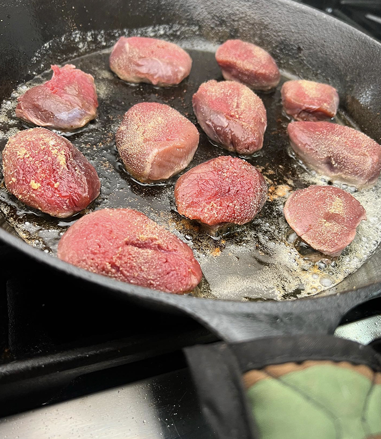 Parmesan-Crusted Venison Eye-o-Round Medallions
