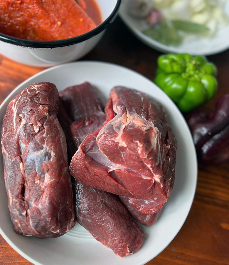Braised Venison Neck Roast and Creamy Polenta
