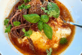 Braised Venison Neck Roast and Creamy Polenta