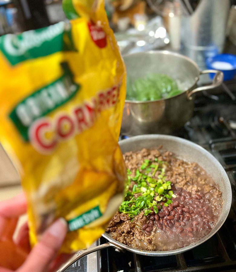 Ground Venison Cornbread Poblano Peppers