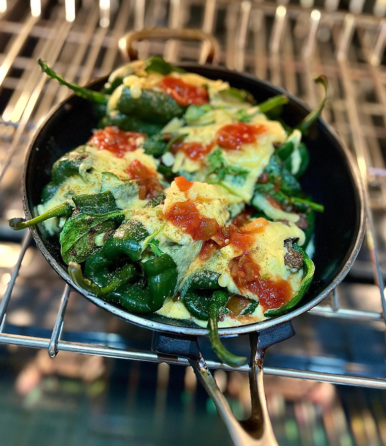 Ground Venison Cornbread Poblano Peppers