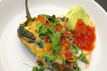 Ground Venison Cornbread Poblano Peppers