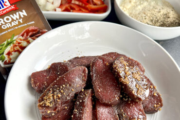 Venison Steak in Rich Brown Gravy