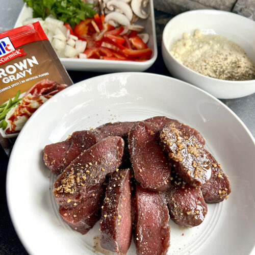 Venison Steak in Rich Brown Gravy