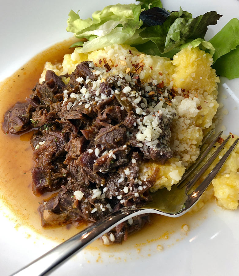 Instant Pot Venison Shanks and Polenta