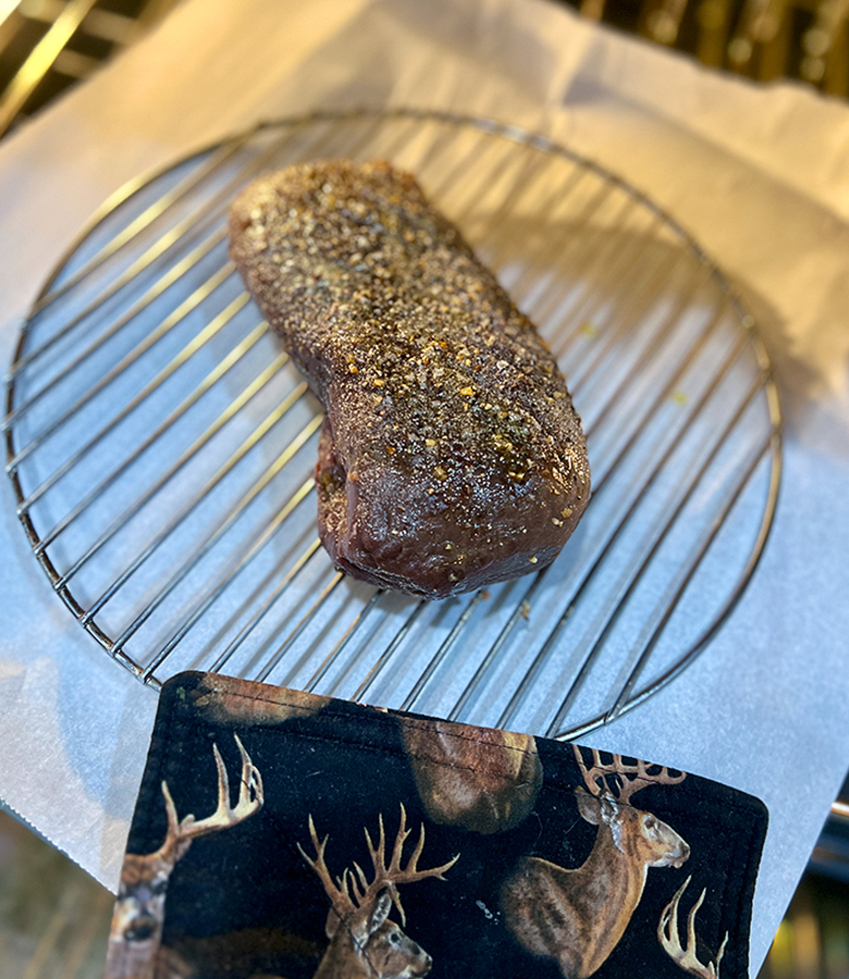 Reverse Seared Venison Top Round Roast