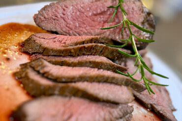 Reverse Seared Venison Top Round Roast