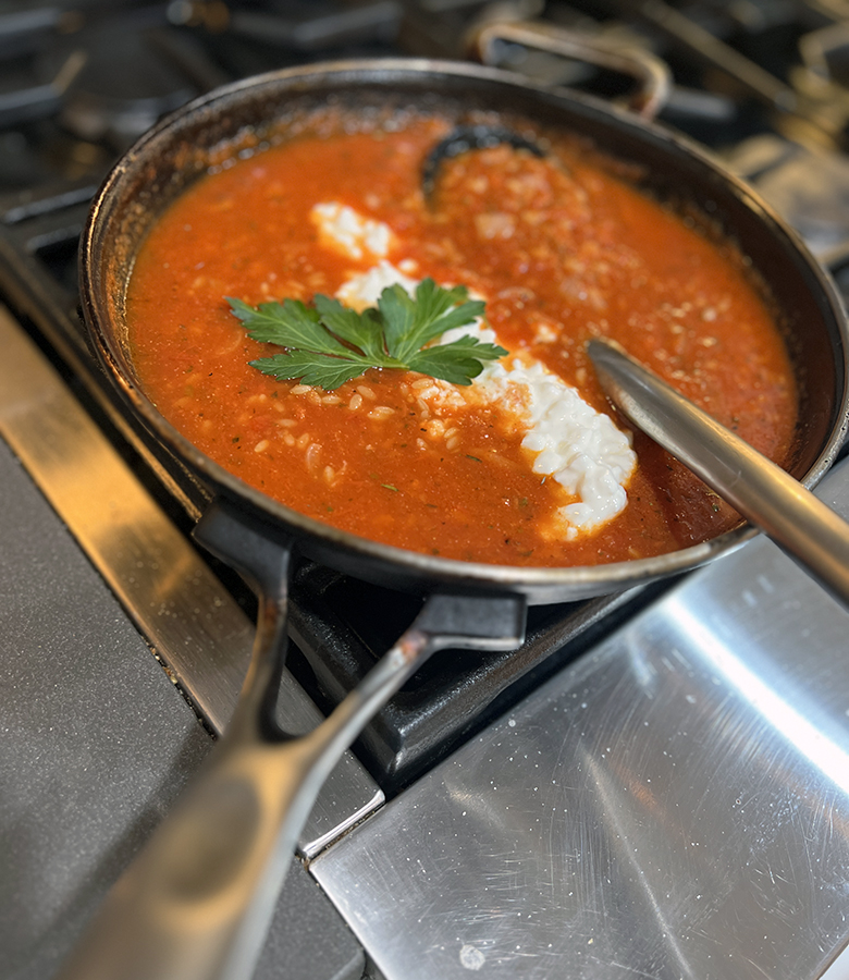 Baked Antelope Meatballs with Orzo and Melted Mozzarella