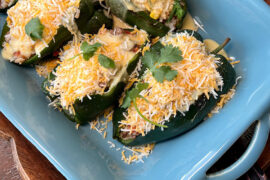 Ground Elk Stuffed Poblano Peppers