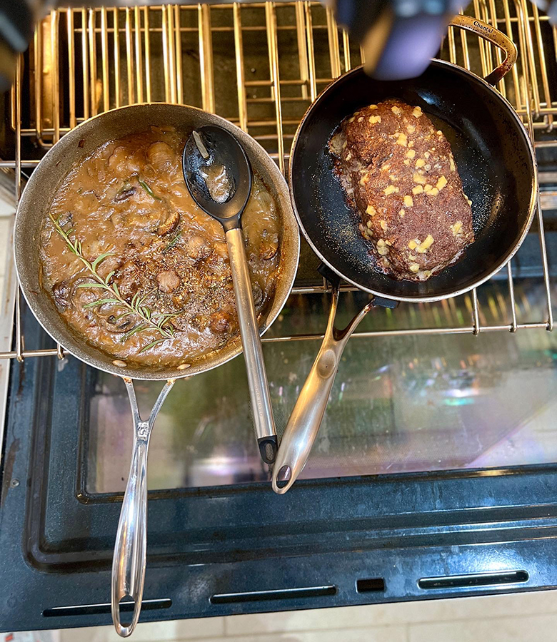Classic Elk Meatloaf with Mushroom Gravy